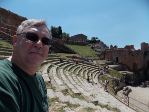 The Author at Theater in Taormina