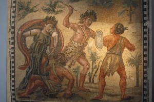 Roman Mosaic-Battle Scene